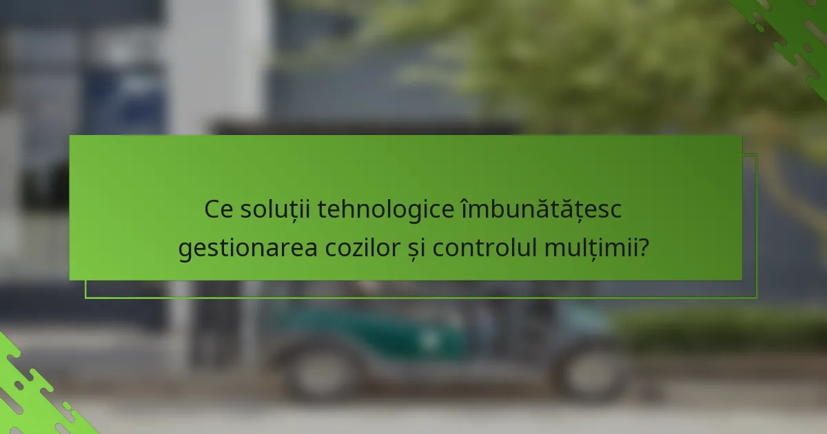 Ce soluții tehnologice îmbunătățesc gestionarea cozilor și controlul mulțimii?